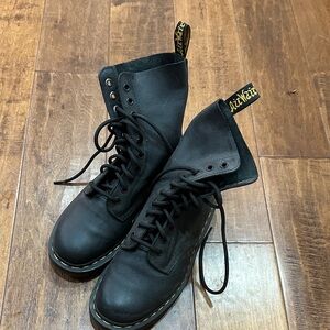 Dr. Martens Black Leather Combat Boots
